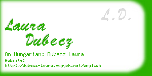 laura dubecz business card